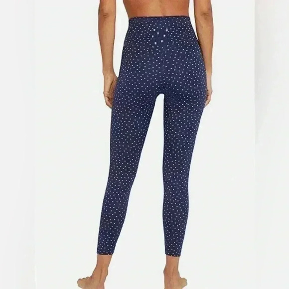 NWOT NIKE BLUE POLKA DOT LEGGINGS WITH TWIST - Picture 2 of 6